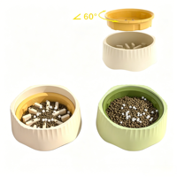 Bol d'alimentation lente de haute qualité pour animaux de compagnie, avec insert amovible, non toxique, anti-glouton, pour chats, chiens et petits animaux domestiques