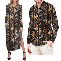 Ensembles de vêtements pour couples pour la Saint-Valentin, robe slim, motifs africains Kitenge, chemises pour hommes, ensemble de 2 pièces pour couples, logo personnalisé