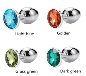 Mehrfarbige glatte Metall Butt Anal Plug Anfänger Erotik Spielzeug <span class=keywords><strong>Anus</strong></span> <span class=keywords><strong>Stimulator</strong></span> für Männer und Frauen <span class=keywords><strong>Sex</strong></span> Dildo Jelal Geschenk - Product Image 4