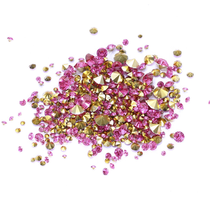 Strass en verre chaton AAA JC, populaire, taillé à la machine, SS9, coloré, <span class=keywords><strong>point</strong></span> arrière, strass chaton d'usine - Product Image 3