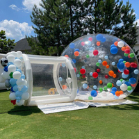 Portable extérieur bulle tente Transparent bulle dôme maison gonflable bulle Camping tente maison avec Tunnel