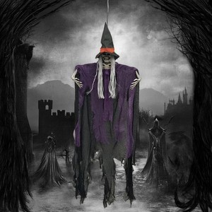 Halloween Falando Assustador Elétrica Animado Fantasmas Voadores Esqueleto para Fontes Indoor Partido Cemitério Exterior - Product Image 5