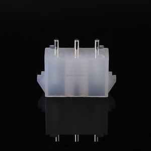 Connecteur de boîtier PCB BAXIN 63080-3A, pas de 6,3 mm, connecteur à broches, 3 broches, Molex 42002, femelle, électronique, 15A max, blanc, 300V AC/DC - Product Image 3