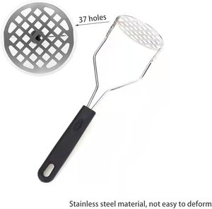 2026 Household Stainless Steel Manual Garlic Masher Large Circular Mesh Pressing Surface Garlic Mash Production - Product Image 3