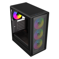 Boîtier PC Gamer AntarcChill en ABS avec panneaux en maille, tour moyenne en verre trempé, USB 3.0, format vertical