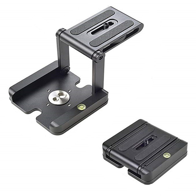 Universal Z-Shape Panoramic Folding Pan-Tilt Quick Release Plate Base Mount Holder for Gopro Canon Nikon SONY DSLR Cameras