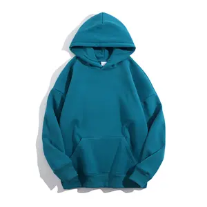 Alta Qualidade Francês Terry Oversized Hoodie Unisex Cropped Hoodie Homens Puff Impressão Bordado Personalizado Hoodies