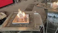 Fontaine d'eau décorative à flamme réelle sur mesure, fonctionnant au gaz, pour piscine extérieure