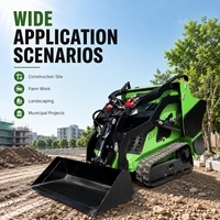 Chargeuse compacte certifiée CE EPA EuroV ISO LOGWAY, hydraulique puissante, faible consommation de carburant, pour usage agricole.
