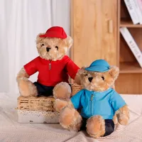 Personnalisé Super Doux En Peluche Ours Poupée PP Coton De Remplissage pour Soulagement Du Stress Cadeau D'anniversaire ODM Voiture Logo Vêtements Teddyc