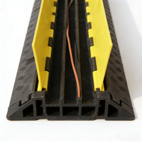 Protector de Cables para Automóviles de Cinco Puertos, Reflectante en Amarillo y Negro, de Goma y Plástico Industrial, para Seguridad Vial, de Fábrica OEM
