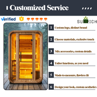 Sauna préfabriqué en bois pour 2 personnes, mini sauna extérieur à vapeur humide, excellent rapport qualité-prix, certifié CE / RoHS