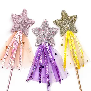 Conjunto de varinhas mágicas de PVC para meninas, fantasia de princesa, brinquedo de fantasia, fantasia de fantasia, cosplay, conjunto de 21 peças, para vestir, princesa, princesa, cosplay, fantasia de fantasia