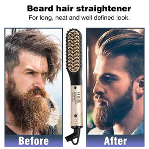 Lisseur de barbe pour hommes brosse à cheveux électrique portable pour hommes adaptée à <span class=keywords><strong>son</strong></span> père <span class=keywords><strong>et</strong></span> à <span class=keywords><strong>son</strong></span> mari peigne à barbe chaude - Product Image 2