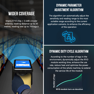 Trong kho Sản phẩm chất lượng cao Android 14.0 PDA <span class=keywords><strong>UHF</strong></span> <span class=keywords><strong>RFID</strong></span> cầm tay <span class=keywords><strong>Reader</strong></span> - Product Image 2