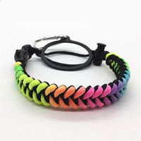 Outdoor Buatan Tangan Botol Air Api Starter Paracord Handle 550 Paracord Menangani dengan Carabiner