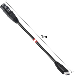 <span class=keywords><strong>สาย</strong></span>ไมโครโฟน USB <span class=keywords><strong>Type</strong></span>-<span class=keywords><strong>C</strong></span> เป็น XLR ชาย/หญิง แบบสองช่องสัญญาณ พร้อมปลอกหุ้ม PVC และฉนวนถัก ยาว 1 เมตร - Product Image 4