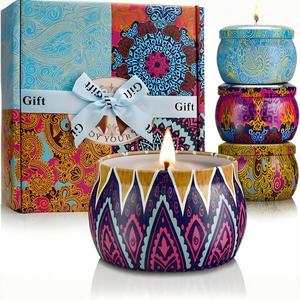 Thân Thiện Với Môi Sáp Đậu Nành Nến Trong Kim Loại Tin 4.4Oz Kích Thước Nhỏ Gọn Cho Lãng Mạn Quà Tặng & Tổ Chức Sự Kiện Trang Trí Nội Thất Tự Nhiên Nhà Ambiance Bộ Quà Tặng - Product Image 2