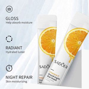 Masque facial congelé SADOER Good Night, soin de la peau, orange, vitamine C, collagène, blanchissant, raffermissant, hydratant, masque de nuit pour le visage - Product Image 5