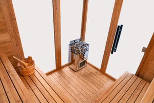 Sauna de Madera Sólida de Alta Calidad para 4 Personas, Moderna, Eléctrica, para Mercado Extranjero, Juego Completo para Exteriores con Panel de Control, Sauna de Vapor Húmedo - Product Image 3