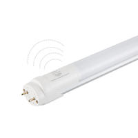 4 pieds avec capteur de mouvement Radar couverture laiteuse givrée CRI90 18W T8 micro-ondes intelligent T8 LED Tube lumière