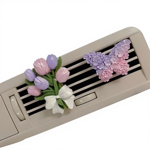 Cute Butterfly <b>Car</b> Air Freshener Vent <b>Clip</b> Plastic Floral Decorative Fragrance Lily Valley Long-lasting Fresh No Electricity - Product Image 3