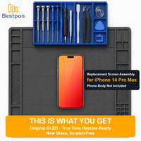 Repuesto de Pantalla OLED para iPhone 14 Pro Max, Reemplazo de Cristal, Reacondicionado, Panel y Circuito Integrado Originales, Grado A