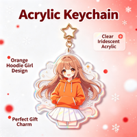 Porte-clés en acrylique durable et résistant aux rayures, personnalisé avec un personnage d'anime, imprimé sur mesure, pour le quotidien et les cadeaux de fête