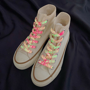 ขายส่งรองเท้าที่มีสีสันตกแต่งส่องสว่างหลากสีเงาเชือกผูกรองเท้า Bootlace ไล่โทนสี <span class=keywords><strong>Sfumato</strong></span> รูปแบบเชือกผูกรองเท้าส่องสว่าง - Product Image 3