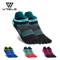 Chaussettes à cinq doigts WRELS Coolmax respirantes, absorbant la transpiration, chaussettes de cheville personnalisées pour l'entraînement et la course à pied