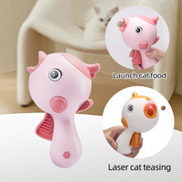 Lanzador de Golosinas Interactivo de Plástico Personalizado para Mascotas, Juguete Educativo para Perros, Gatos y Hámsteres, para Entrenamiento en Interiores/Exteriores, Disparador Manual de Snacks