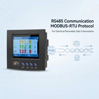 Compteur de puissance multifonction couleur TFT triphasé Ydkz SEM7250 72x72mm Classe 0.5 RS485 Modbus-RTU Industriel