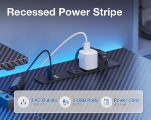 Ajunion L hình chơi game Bàn 48 "W máy tính bàn USB sạc cổng cửa hàng chơi game Bảng Đèn LED 10 màu sắc 6 độ sáng - Product Image 5