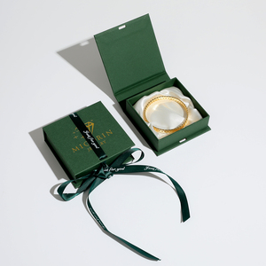 Wholesale Simple Necklace, Ring, Jewelry <b>Box</b>, Ribbon, Best-selling Custom logo <b>Earrings</b>, Storage Packaging Jewelry <b>Box</b> - Product Image 2