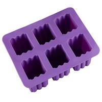 Moule à savon en silicone naturel à 6 cavités en forme de fleur pour la fabrication artisanale de savons, grand format, 2025