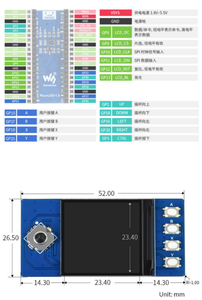 Waveshare layar 1.3 inci Raspberry <span class=keywords><strong>Pi</strong></span> Pico-papan ekspansi LCD warna 65K dengan Driver ST7789 - Product Image 4