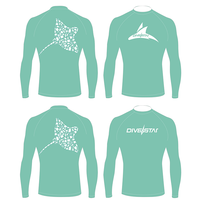 DIVESTAR Grosir Sablon Sublimasi Logo Kustom Unisex Lengan Panjang UPF 50+ Pelindung Matahari Bernapas Cepat Kering