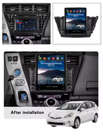 Subwoofer TS Android 11 8 + 128GB para Toyota Prius Plus V Alpha 2012-2017 360 Cámara carplay + reproductor de DVD estéreo BT automático