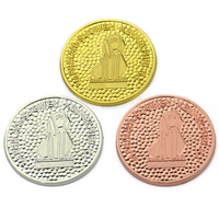 Pièces de monnaie personnalisées 3D en métal, double face, style antique moderne, pour collection, en or et en argent