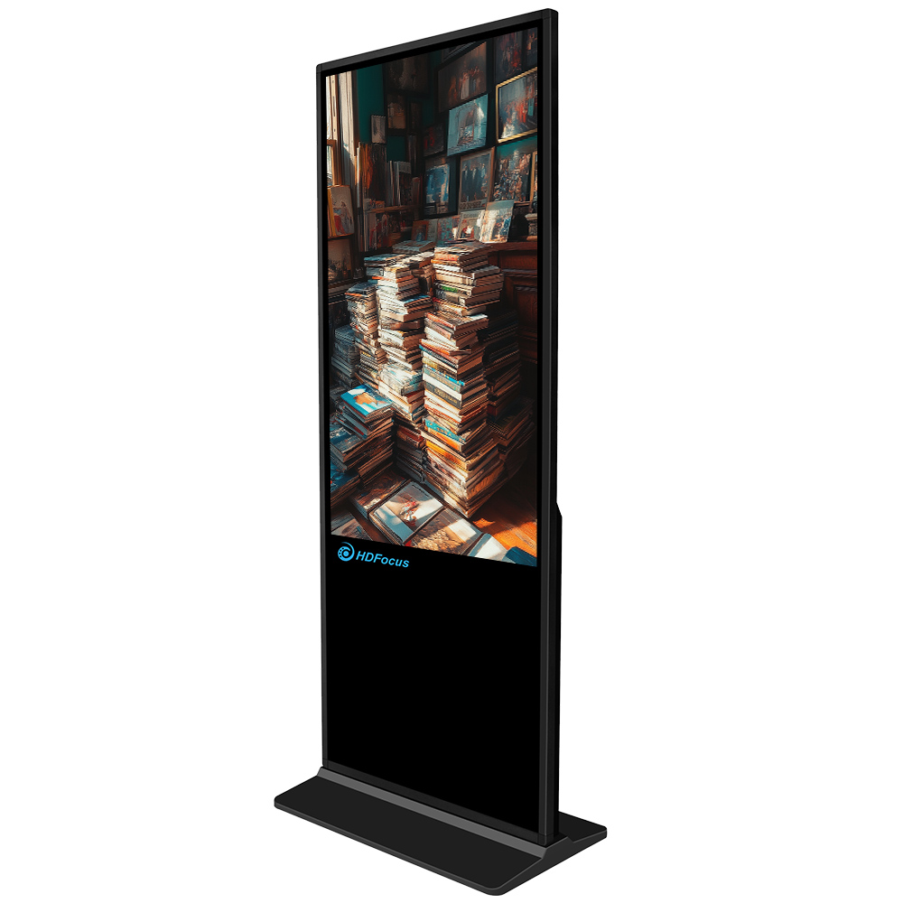 55 Inch Movable Advertising Playing Equipment With Android Video Screen and Digital Signage Features