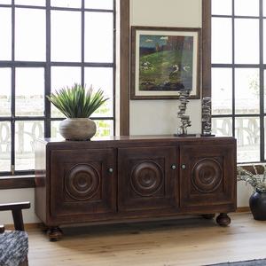 خزانة جانبية من الخشب الصلب بتصميم عتيق، أثاث فاخر للمنزل أو الفندق، حامل تلفاز أنيق لغرفة المعيشة - Product Image 2