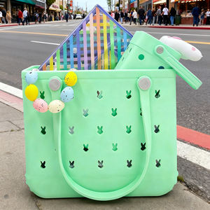 맞춤 제작 도매 휴대용 새로운 디자인 크리스마스 선물 DIY 소녀 어린이 핸드백 귀여운 소녀 아기 EVA 토트 비치 가방 - Product Image 2