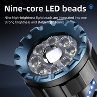 Linterna de Caza Portátil Ultra Brillante de Aluminio, Recargable, COB, Luz de Trabajo y Camping, Alta Potencia, Larga Duración, Linterna LED de Patrulla