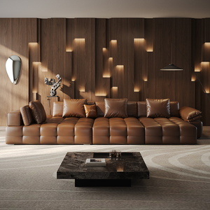 أريكة استرخاء كهربائية جديدة لعام 2025 بتصميم لورانس، مصنوعة من الجلد الإيطالي الفاخر، بتصميم بسيط ووظائف ذكية لغرفة المعيشة - Product Image 2