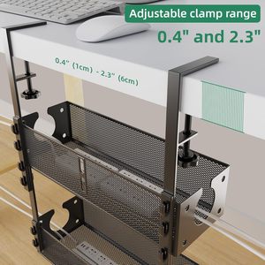 תחת ניהול כבל דלפק מתכת תחת מסך ניהול חוט דלפק בקרת כבל שולחן תחת ניהול כבל שולחן ללא נזק לדלפק - Product Image 4