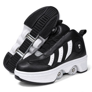 Chaussures de patin à roulettes rétractables pour l'extérieur 2 en 1 pour enfants Patines De 4 Ruedas Con Luz Talla 37 40 Zapatos Led Para Ninos - Product Image 2