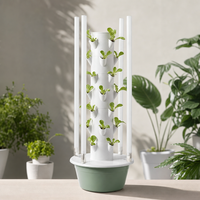 Tour hydroponique intelligente à LED pour la culture verticale de légumes et de fraises, gain de place, pour l'intérieur et l'extérieur