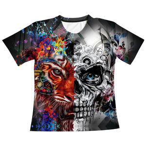 Nuovo <span class=keywords><strong>Horror</strong></span> da uomo stampa 3D t-shirt di moda estiva Casual fiamma teschio testa cupa modello 100% poliestere per ragazzi - Product Image 6