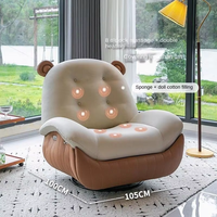 Canapé-lit multifonctionnel pour salon, bureau à domicile, fauteuil inclinable, chaise berçante, chaise chauffante et massante, en cuir PU de style futuriste