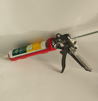 Pistola de calafateo manual de aluminio con gancho de varilla de empuje suave, gatillo giratorio de 360 grados, placa de 4 mm, herramienta industrial para construcción